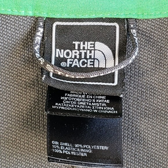 North Face Jacket Men's Apex Green Soft Shell Full Zip Size Medium Gray Logo - Picture 12 of 15